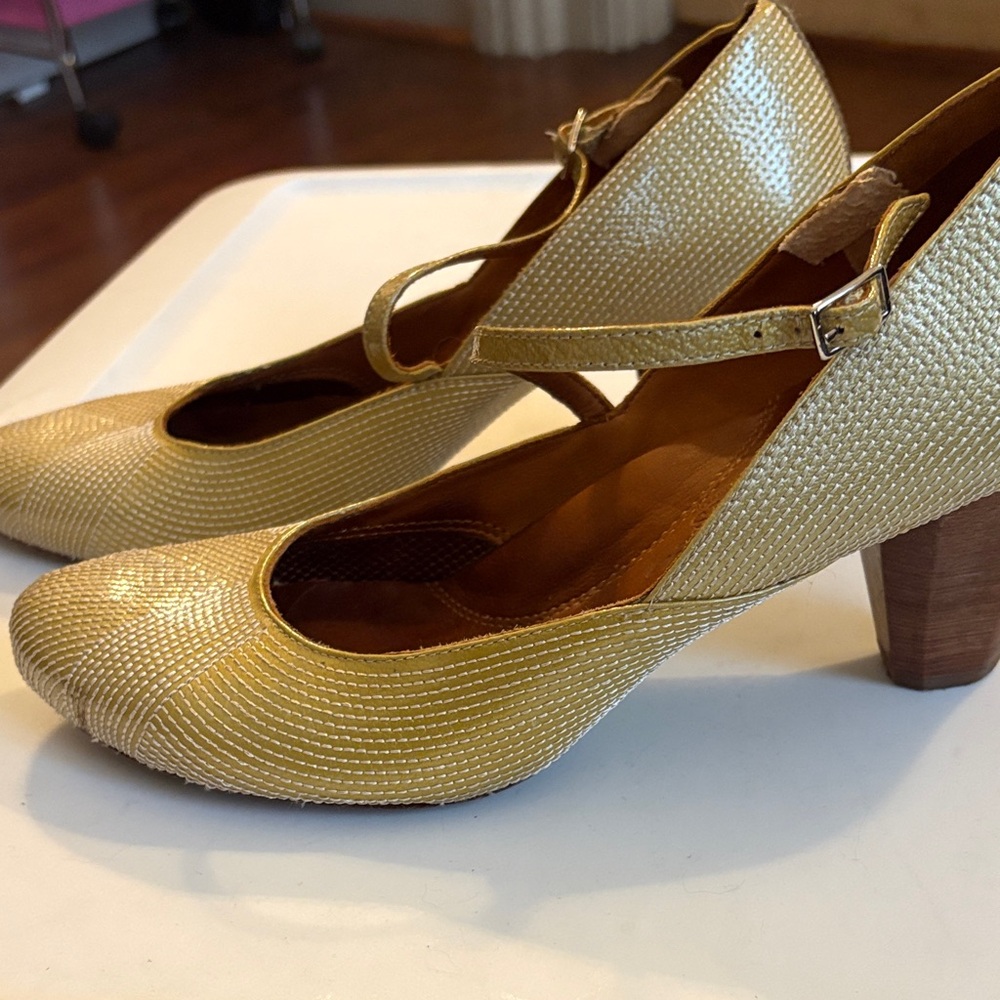 Gentle Souls Rupert Gold Retro Maryjane Heels 9